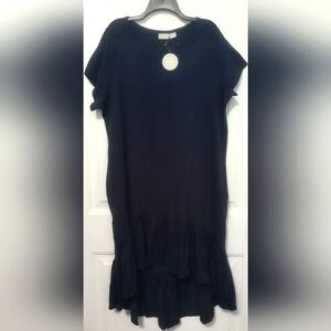 New Navy Blue Ruffle Dress - Size 2X